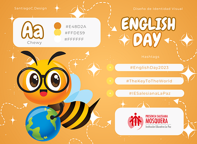 English Day Visual Identity - I.E. Salesiana La Paz branding graphic design motion graphics