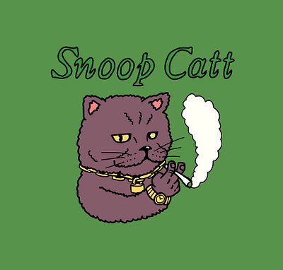 Snoop Catt cat cute kitten pop art weed
