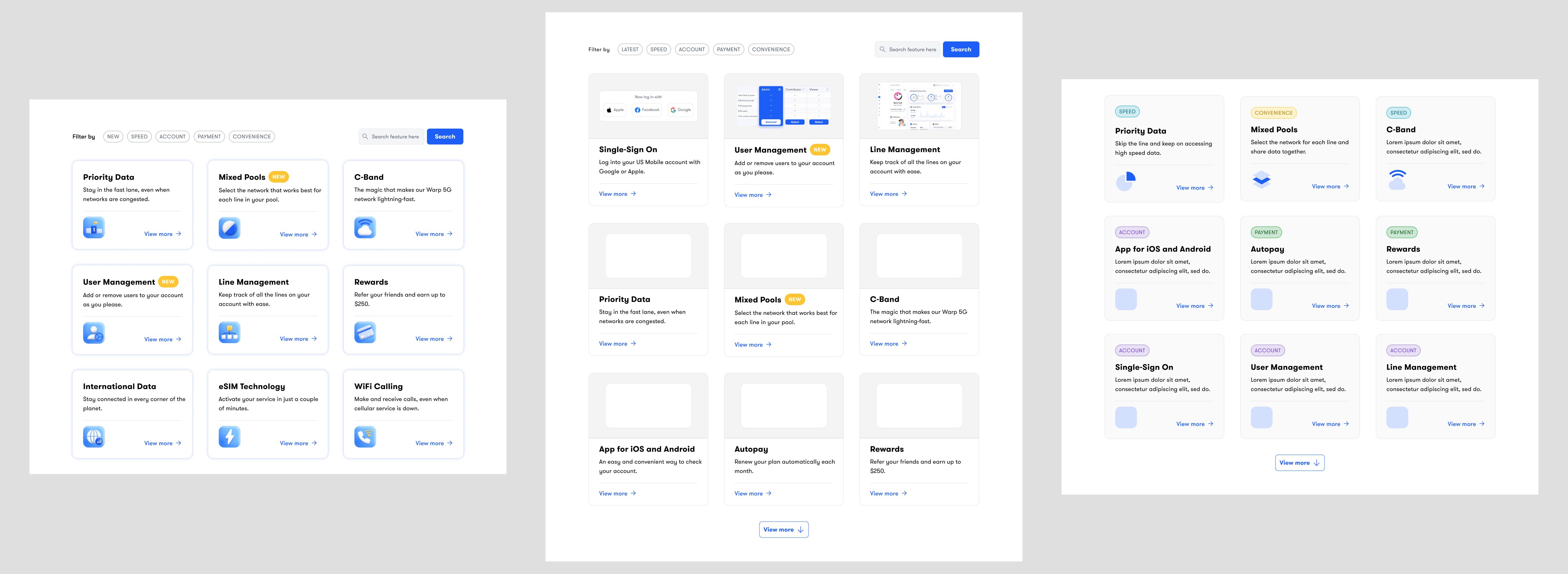 Features Category Section UI by Ningning.Z on Dribbble