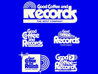 Good Coffee and Records graphic design lettering lettering art records typography