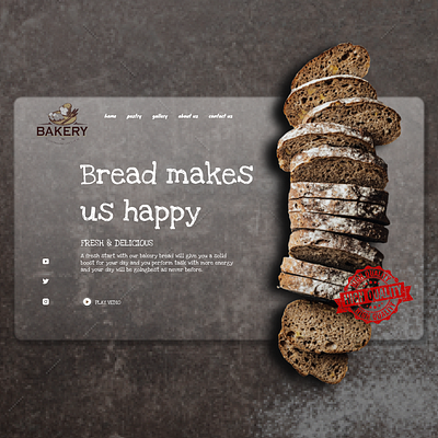 Bakery UI design 3d graphic design ui