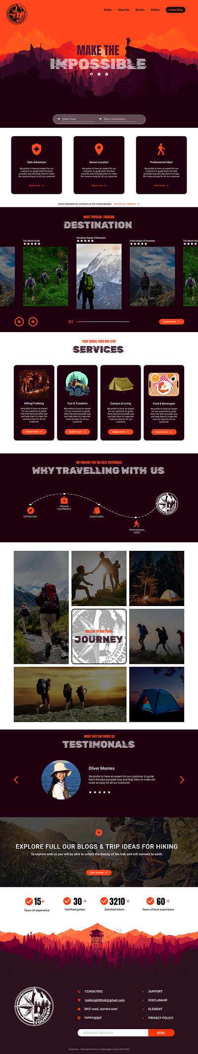 Trekking Web Design animation branding graphic design logo motion graphics ui