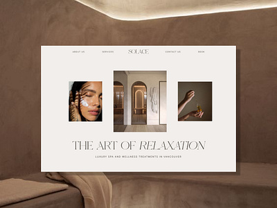 Solace Spa and Wellness Space Web Design brand identity branding web design website