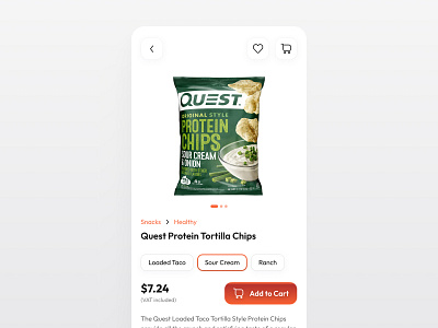 Product Page add to cart cart chips ecommerce favorite figma gradient green healthy light magicdesigns magicdesigns.co mason masonwellington orange pdp product page saas shop ui