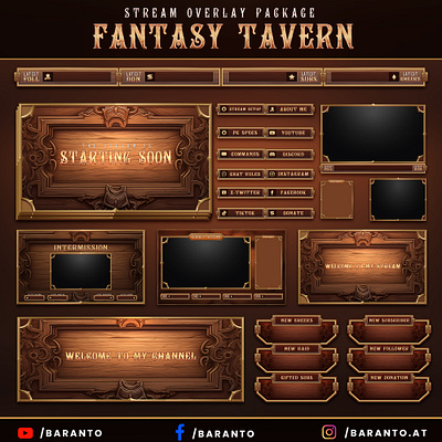 Animated Fantasy Tavern Twitch Overlay Package animated stream overlay animated twitch overlay overlay overlay twitch panel twitch stream graphics stream overlay stream overlay package streaming overlay streaming overlay package tavern twitch overlay twitch alerts twitch overlay twitch overlay package twitch panel twitch panels twitch screens twitch stream overlay