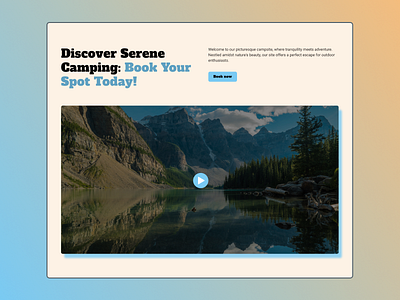 Campsite booking web design branding design web design webflow