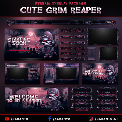 Animated Cute Grim Reaper Twitch Overlay Package animated stream overlay animated twitch overlay grim reaper twitch overlay overlay overlay twitch panel twitch stream graphics stream overlay stream overlay package streaming overlay streaming overlay package twitch alerts twitch overlay twitch overlay package twitch panel twitch panels twitch screens twitch stream overlay