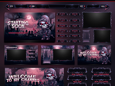 Animated Cute Grim Reaper Twitch Overlay Package animated stream overlay animated twitch overlay grim reaper twitch overlay overlay overlay twitch panel twitch stream graphics stream overlay stream overlay package streaming overlay streaming overlay package twitch alerts twitch overlay twitch overlay package twitch panel twitch panels twitch screens twitch stream overlay