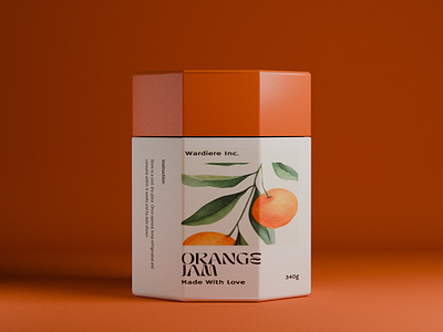 Orange Jam Jar Packaging Label Design 3d design 3d mockup 3d rendering jar design jar label design label design label packaging modern label design modern packaging label packaging design packaging label packaging mockup