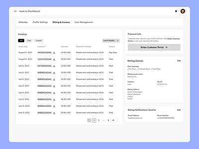 Billing and Invoices Wireframe app billing design figma invoice mockup payment page ui user experience ux wireframe