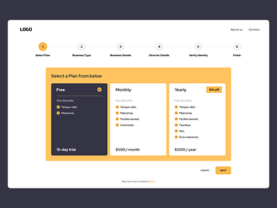 Sign-Up Select a Plan Page app billing design figma login onboarding sign up signup ui user experience ux wireframe