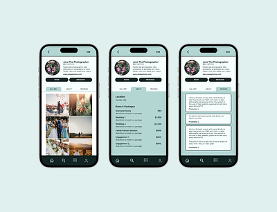 Daily UI Challenge #006: User Profile app app design dailyui design graphic design photographer profile ui user userprofile web design wedding