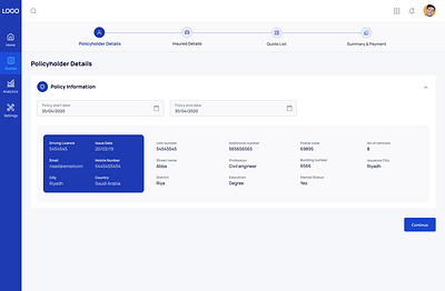 Add New Policy design figma ui user experience ux wireframe