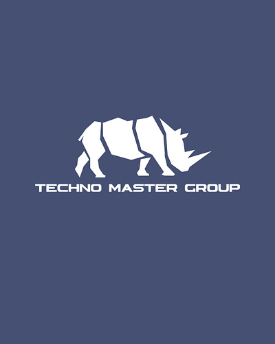 Rhinoceros LOGO Techno Master Group branding graphic design logo vector