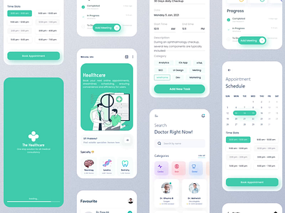 Doctor Appoinment Booking - Health Care Mobile App UI UX Design hipaa compliant