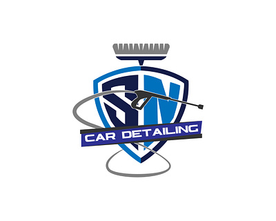 Car detailing logo car detailing design graphic design logo sn vector