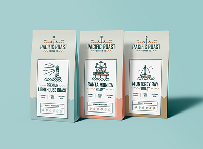 Pacific Roast - Coffee Bags branding graphic design logo product design