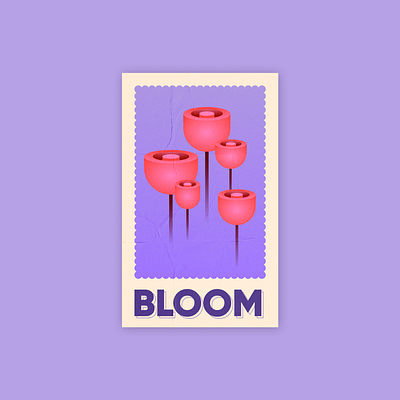 Bloom Art 2024 art bloom flower ill illustration minimal modern red
