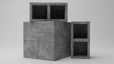 Concrete block | Bloc béton | Blender 3d asset beton blender bloc block concrete free tuto youtube