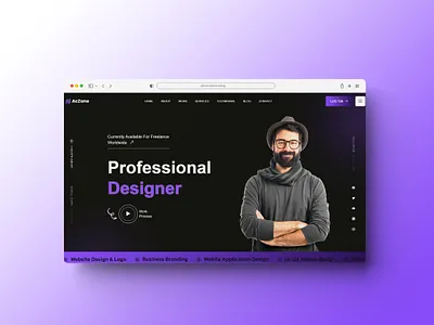 Personal Portfolio Website animation landing page ui website