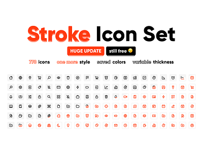 Free Icon Set app branding chart checkbox dashboard figma food graph icon interface logo mail notification outline pie product saas set stroke ui