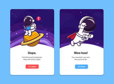 Error & Success - Prompt Screens app design illustration ui ux