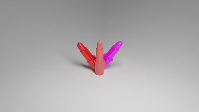3D modeling of lipsticks. 3d 3d modeling illustration project