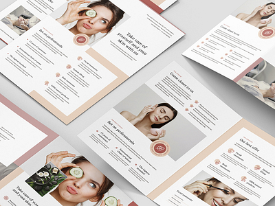 Beauty Studio Brochure Design beauty products brand design branding branding design graphic design print design