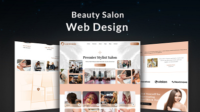 Beauty Salon Web Design beauty salon web design branding brochures design graphic design illustration logo typography ui ux vector web design website design