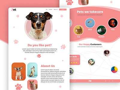 Pet Website Design design pet website ui design uiux web design website design