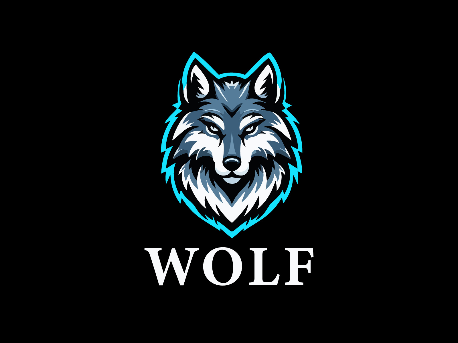 Wolf Logo by Usman on Dribbble, image size:1600x1200