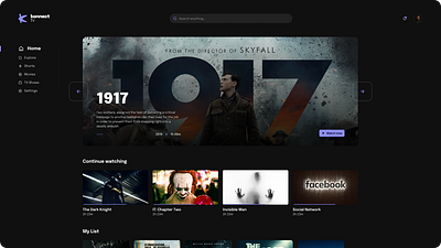 Konnect TV - A Streaming app design movie stream streaming tv ui ux video website