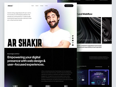 Albela - Freelancer Website Design agency bento blunt design features footer freelancer header hero home homepage interface landing landing page personal portfolio services web web design website