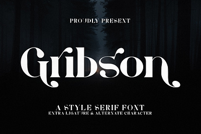 Grıbson - A Style Serif Font art