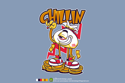 chillin art artwork cartoon cartoon design character character design clothing clothing design design illustration logo merch merch design