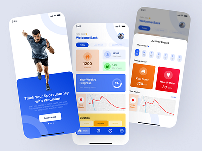 Sports Journey App app dailyui design exploration figma graphic design sports ui uiux ux