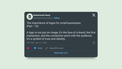 The importance of logos for small businesses (Part - 13) branding design designer graphic design graphic designer logo tip small business small business tip