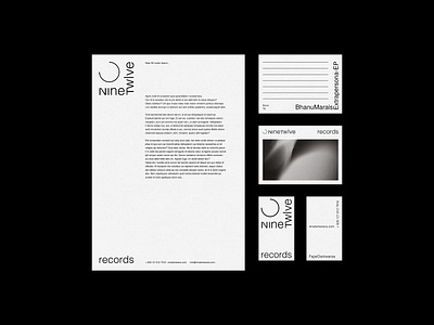 NineTwlve Records: Brand Attribute branding collaterals company kit graphic design music recording ui