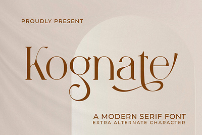 Kognate - A Modern Serif Font style