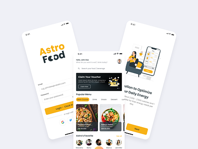 Study Case - Astro Food apps case study challenge food marketing mobile project study case ui ui design user flow voucher wireframe