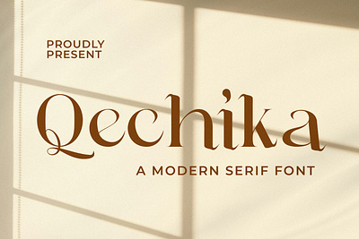 Qechika - A Modern Serif Font style