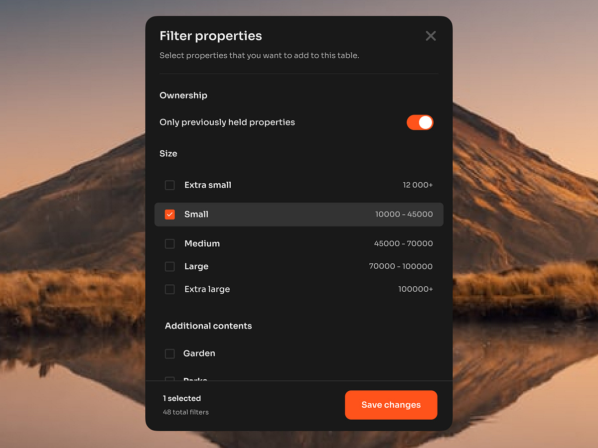 Browse thousands of Filter UI images for design inspiration | Dribbble