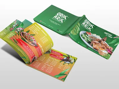 Orak Arik Restaurant Menu booklet graphic design indonesia food menu