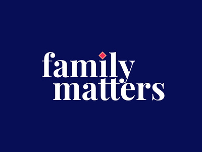 Family Matters 3d animation branding graphic design logo ui
