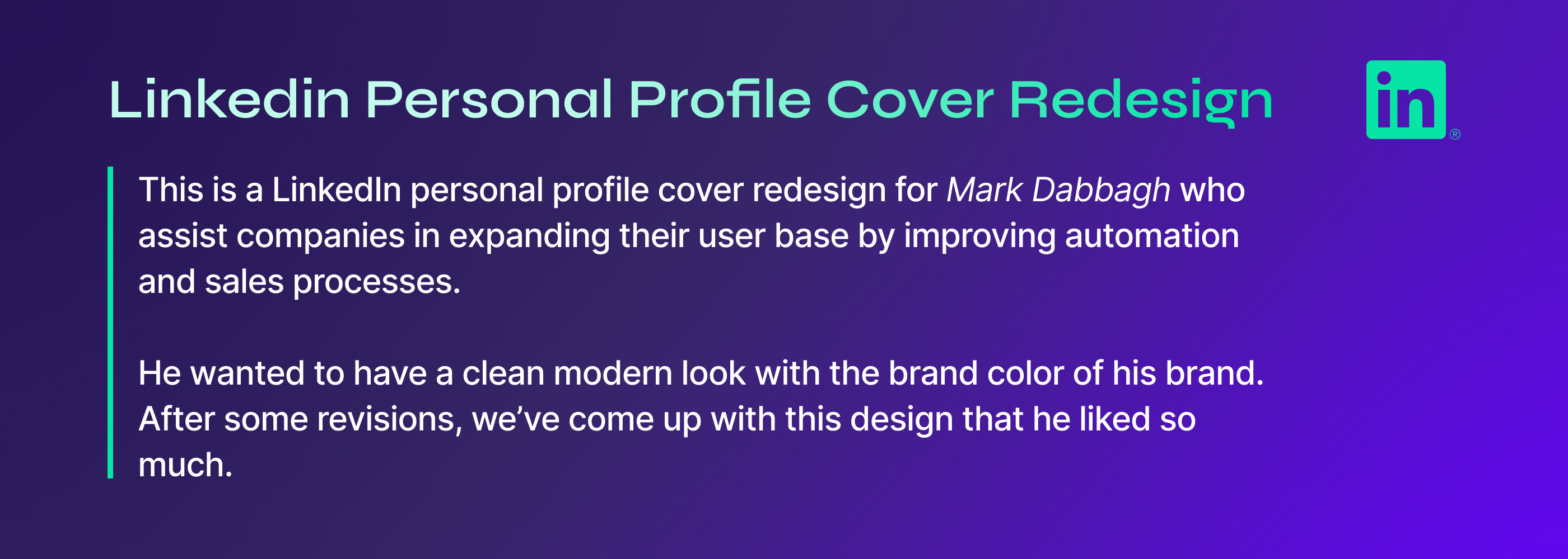 Linkedin Personal Profile Cover Design by Badruddin Tasnim on Dribbble