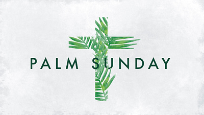 Palm Sunday cross sermon watercolor