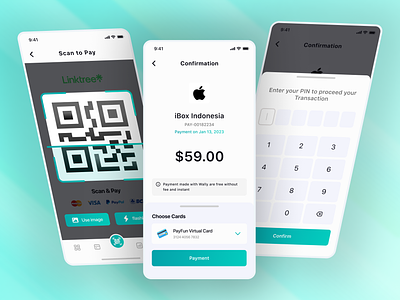 PayFun - QR Pay app banking design manage money mobile app payment qr payment ui ux
