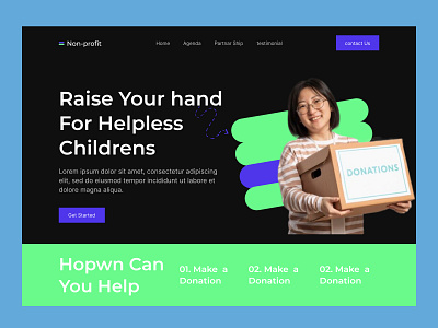 Non Profit Organization Website design abdobe xd charity non profit landing page charity non profit psd template donation and charity landing pag dribbble best shot landing page redesign non profit home page non profit ui page non profit webpage ui design ui ux design