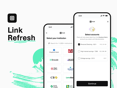 Link Refresh animation app connectivity design fintech ios loading log in minimal mobile motion plaid product smooth transitions ui ux