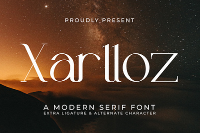 Xarlloz - A Modern Serif Font abc